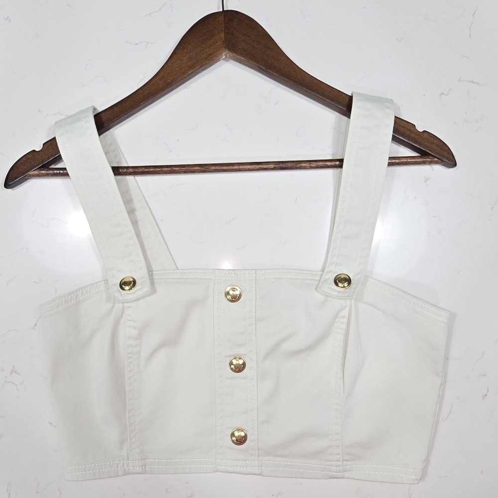 Michael Kors Womens Top White Size Small